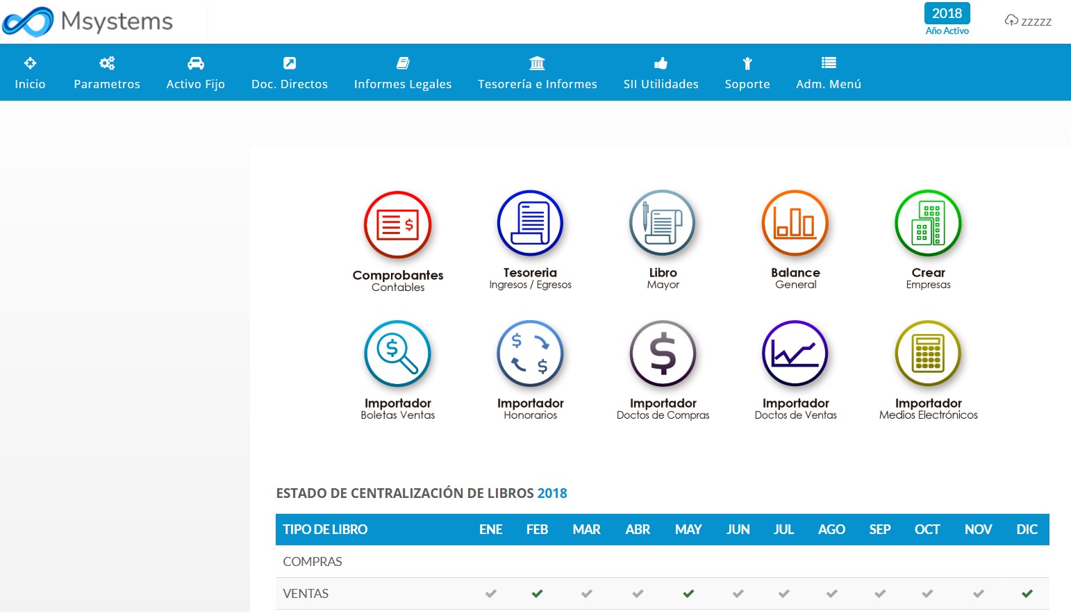 Interfaz Sistema Contabilidad CME